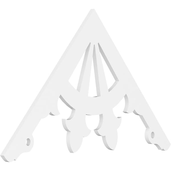 Ekena Millwork Pitch Riley Architectural Grade PVC Gable Pediment, 48"W x 28"H x 1"P (14/12) GPP048X028X100RIL - main